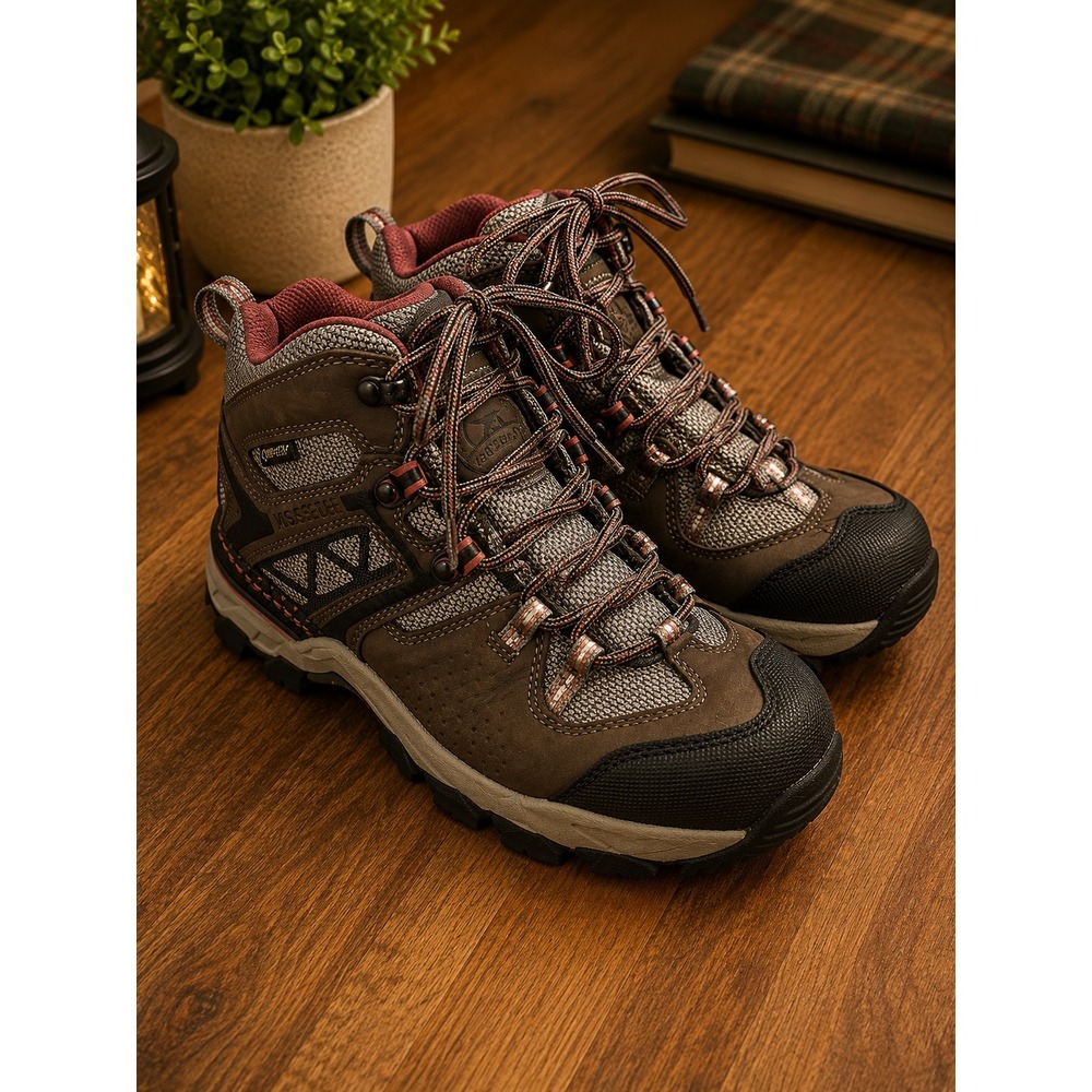 Red Wing Irish Setter Kasota 83212 Womens Brown Waterproof Safety Toe Work Boots